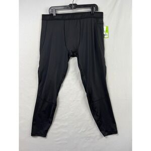 DSG Compression Tights Mens 2XL Black NEW Athletic Base Layer Leggings Pocket